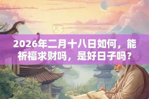 2026年二月十八日如何，能祈福求财吗，是好日子吗？