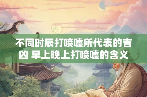 不同时辰打喷嚏所代表的吉凶 早上晚上打喷嚏的含义