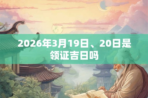 2026年3月19日、20日是领证吉日吗