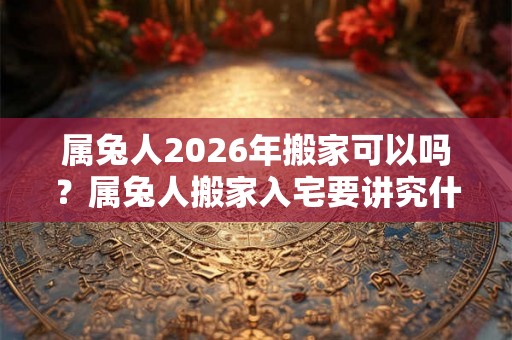 属兔人2026年搬家可以吗?属兔人搬家入宅要讲究什么? 属兔人2026年搬家可以吗?属兔人搬家入宅要讲究什么?