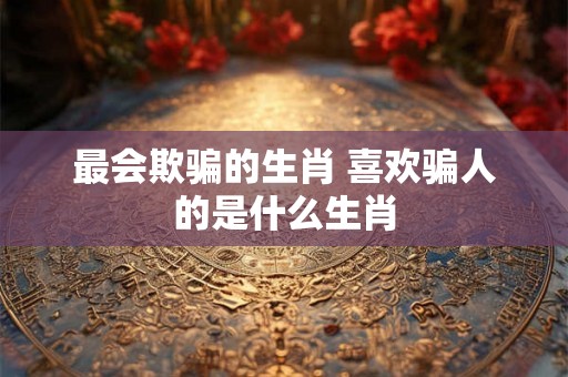 最会欺骗的生肖 喜欢骗人的是什么生肖
