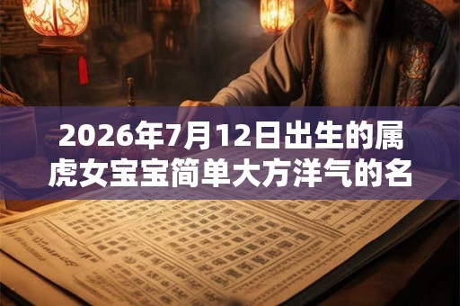 2026年7月12日出生的属虎女宝宝简单大方洋气的名字