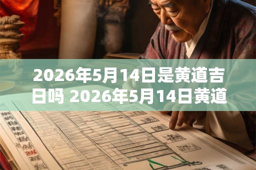 2026年5月14日是黄道吉日吗 2026年5月14日黄道吉日吗