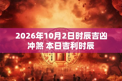 2026年10月2日时辰吉凶冲煞 本日吉利时辰