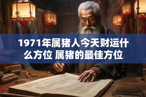 1971年属猪人今天财运什么方位 属猪的最佳方位