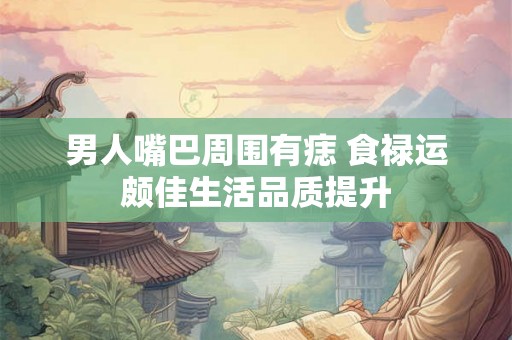 男人嘴巴周围有痣 食禄运颇佳生活品质提升