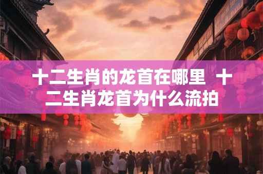 十二生肖的龙首在哪里  十二生肖龙首为什么流拍