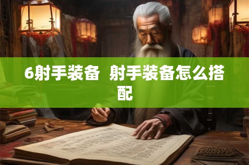 6射手装备  射手装备怎么搭配
