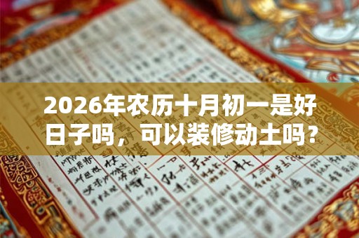2026年农历十月初一是好日子吗,可以装修动土吗? 2026年农历十月初一是好日子吗,可以装修动土吗?