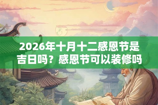 2026年十月十二感恩节是吉日吗？感恩节可以装修吗？