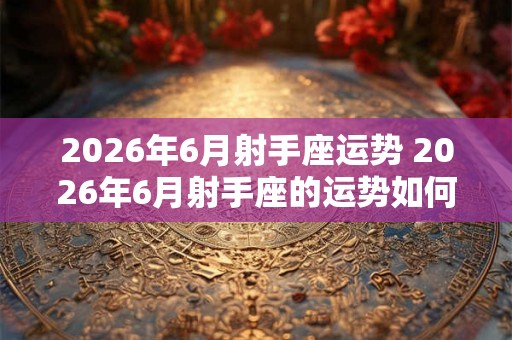 2026年6月射手座运势 2026年6月射手座的运势如何