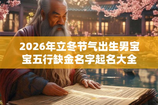 2026年立冬节气出生男宝宝五行缺金名字起名大全