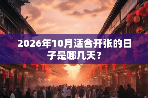 2026年10月适合开张的日子是哪几天？