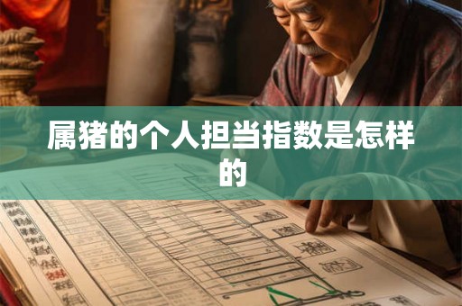 属猪的个人担当指数是怎样的