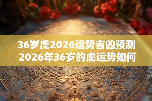 36岁虎2026运势吉凶预测 2026年36岁的虎运势如何