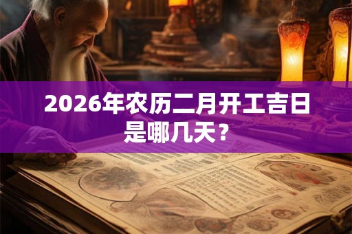 2026年农历二月开工吉日是哪几天？