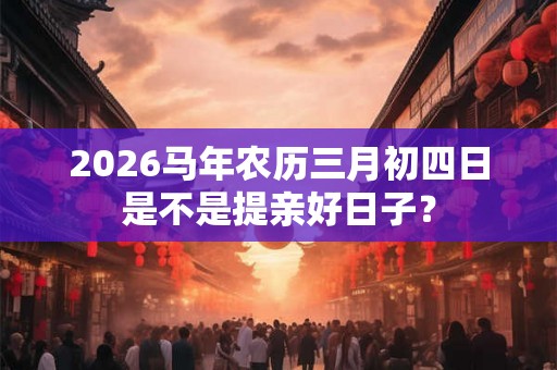 2026马年农历三月初四日是不是提亲好日子？