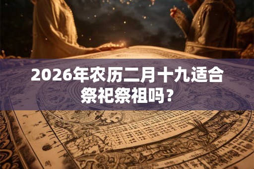 2026年农历二月十九适合祭祀祭祖吗？