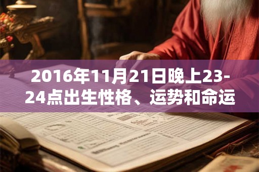 2016年11月21日晚上23-24点出生性格、运势和命运