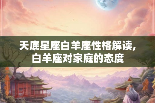 天底星座白羊座性格解读,白羊座对家庭的态度