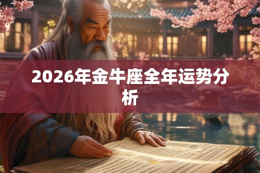 2026年金牛座全年运势分析
