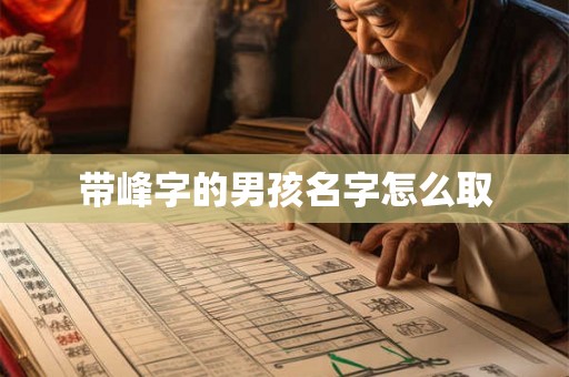 带峰字的男孩名字怎么取