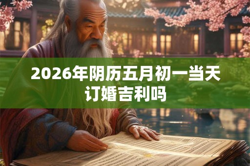 2026年阴历五月初一当天订婚吉利吗