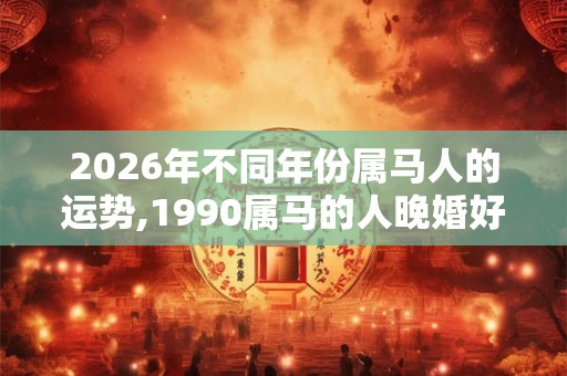 2026年不同年份属马人的运势,1990属马的人晚婚好吗
