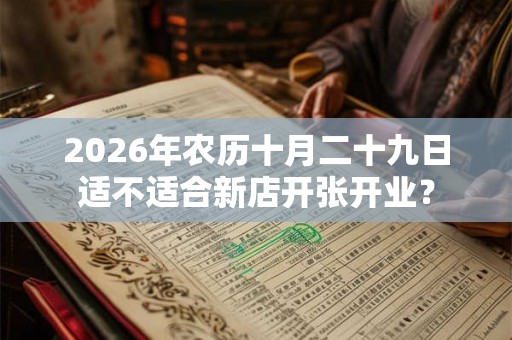 2026年农历十月二十九日适不适合新店开张开业？