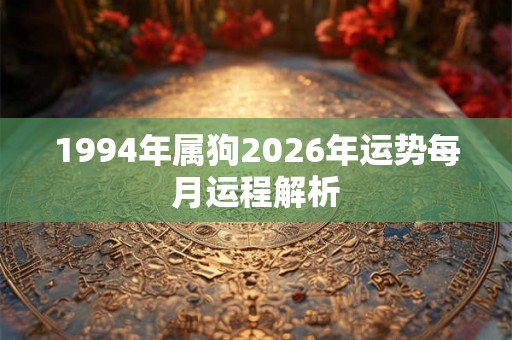 1994年属狗2026年运势每月运程解析