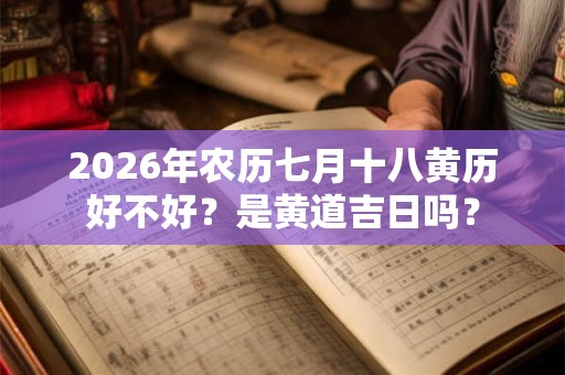 2026年农历七月十八黄历好不好？是黄道吉日吗？