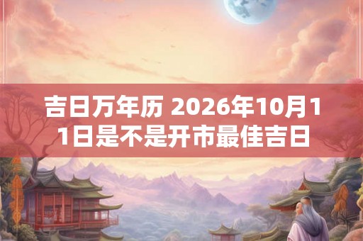 吉日万年历 2026年10月11日是不是开市最佳吉日 吉日万年历 2026年10月11日是不是开市最佳吉日