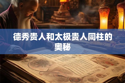 德秀贵人和太极贵人同柱的奥秘