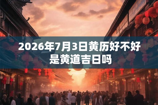 2026年7月3日黄历好不好 是黄道吉日吗