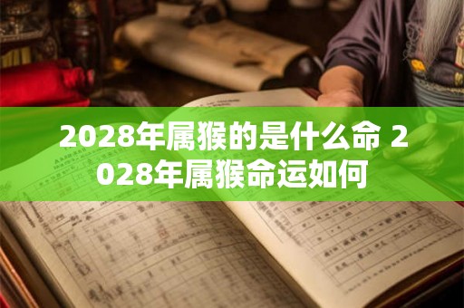 2028年属猴的是什么命 2028年属猴命运如何