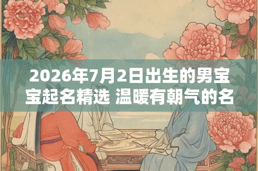 2026年7月2日出生的男宝宝起名精选 温暖有朝气的名字