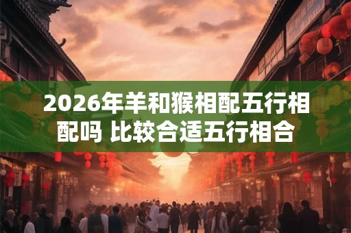 2026年羊和猴相配五行相配吗 比较合适五行相合