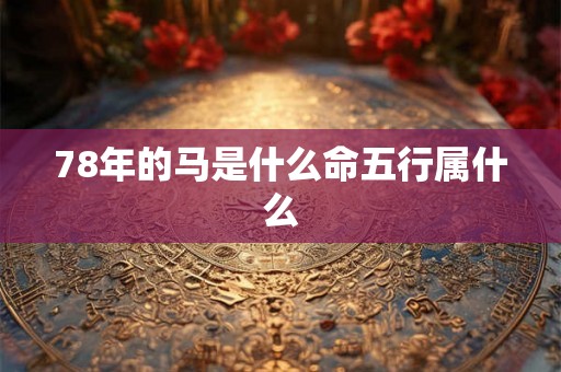 78年的马是什么命五行属什么