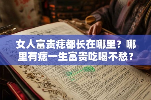 女人富贵痣都长在哪里?哪里有痣一生富贵吃喝不愁? 女人富贵痣都长在哪里?哪里有痣一生富贵吃喝不愁?