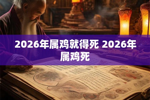 2026年属鸡就得死 2026年属鸡死