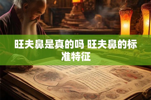 旺夫鼻是真的吗 旺夫鼻的标准特征