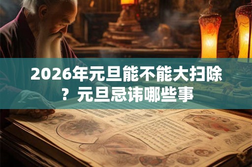 2026年元旦能不能大扫除？元旦忌讳哪些事