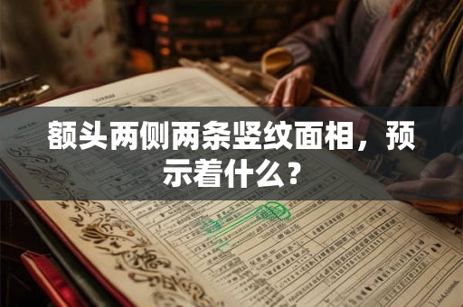 额头两侧两条竖纹面相，预示着什么？