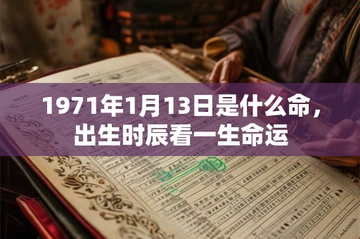 1971年1月13日是什么命，出生时辰看一生命运