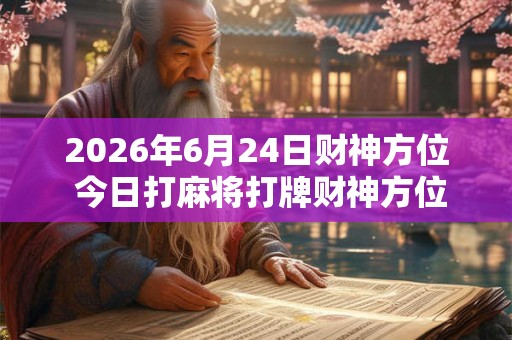 2026年6月24日财神方位 今日打麻将打牌财神方位