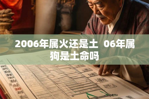 2006年属火还是土 06年属狗是土命吗 2006年属火还是土 06年属狗是土命吗