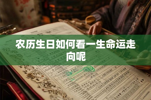 农历生日如何看一生命运走向呢
