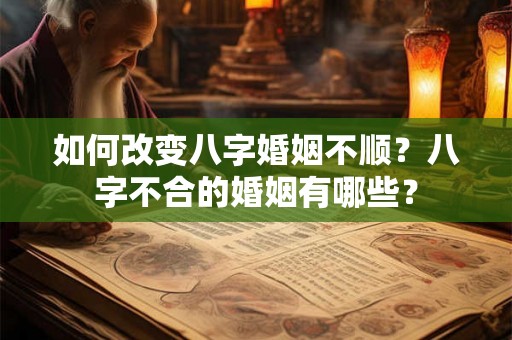 如何改变八字婚姻不顺？八字不合的婚姻有哪些？
