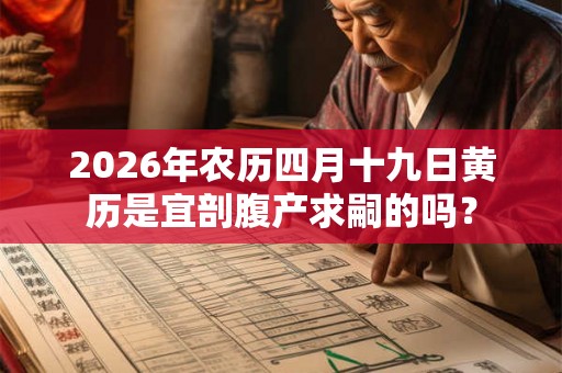 2026年农历四月十九日黄历是宜剖腹产求嗣的吗？