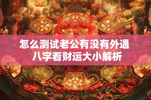 怎么测试老公有没有外遇  八字看财运大小解析
